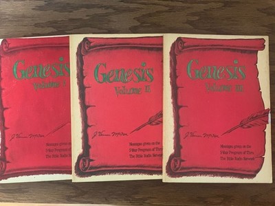 Genesis Volumes 1 2 & 3 Messages by J. Vernon McGee Paper Back