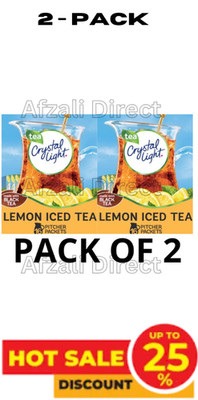 2 PACK - 16ct Crystal Light Lemon Iced Tea Powdered Drink Mix (Total 32 Packets)