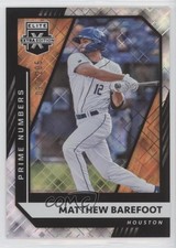 2021 Panini Elite Extra Edition Prime Numbers A 97/205 Matthew Barefoot #165 7m3