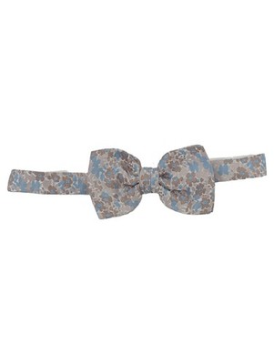 Finshley & Harding Fliege Schleife floral gemustert beige hellblau