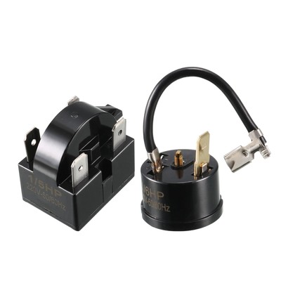 Refrigerator PTC Starter Relay 15 Ohm 4 Pin + Compressor Overload Protector