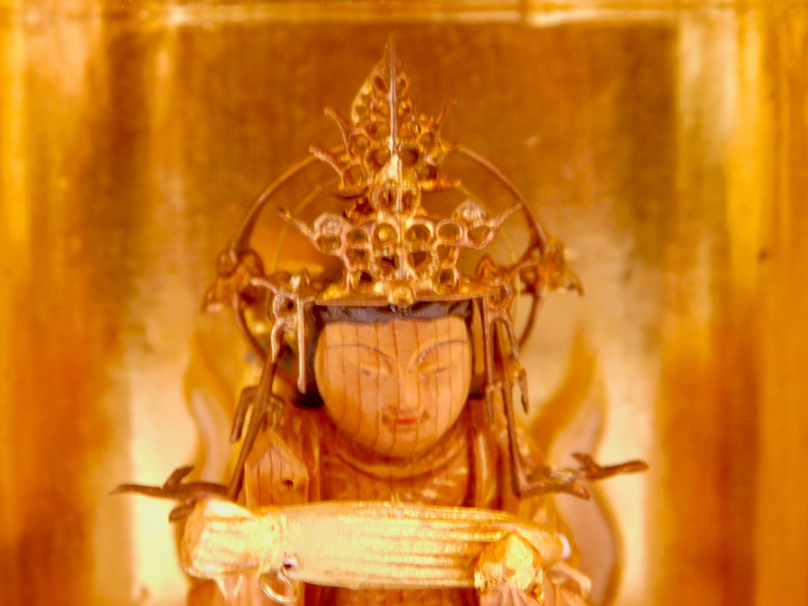 VTG Zushi Buddhist Goddess Dakini Travel Shrine Altar Mini Japan