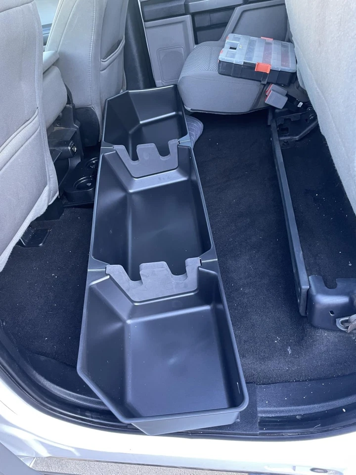 Rear Underseat Storage Fits For Ford 2017-2025 F150 F250 F350 F450 Crew Cab Foto 3 de 4