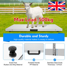 Digital Vet Scales Heavy Duty Weighing Platform 500kg Pet Dog Animal Livestock