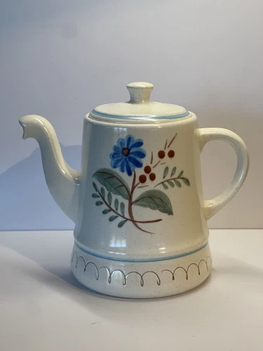 Stangl Tea Pot Blue Daisy Pottery