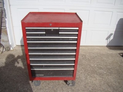Vtg 1986 Craftsman Rolling Tool Cabinet-12 drawer Bottom Chest