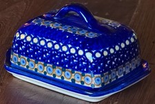 Bunzlauer Keramik Butterdose pfauenauge