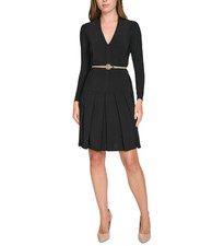 Tommy Hilfiger Pleated Fit & Flare Dress MSRP $119 Size 2 # 1B 2926 Blm