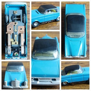 Mercedes Benz 300 SE Coupe Faller AMS 4858 Blau Slotcar HO 60er Jahre Blockmotor