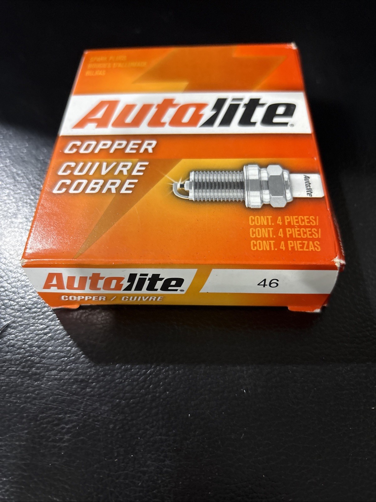 4 Pcs Autolite 46 Copper Resistor Automotive Replacement Spark Plugs