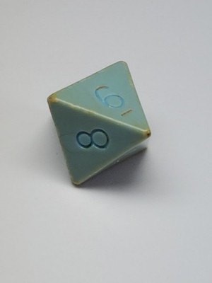 Vintage Mentzer Dice d8 Blue uninked rpg ad&d dice Dungeons And Dragons 