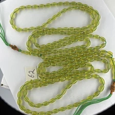 LOT OF 99&100 GREEN BEADS حبات المسبحةGENUINE SHAH MAGHSOUD 39cm شاه مقصود تسبيح