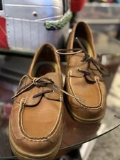 Sperry Top Sider Men’s Tan lace up Size 13M Boat Shoe
