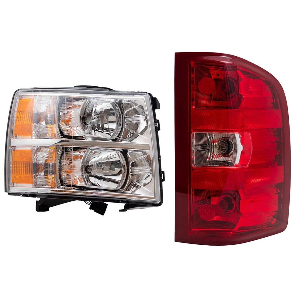 Juego de 4 faros y luces traseras para Silverado 1500 2007-2013 Foto 3 de 4