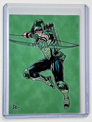 Green Arrow Limited Edition Artist Signed  DC Comics  Trading Card 3/10