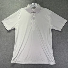 Collars & Co Dress Collar Polo Shirt Mens S Relaxed White Performance Stretch