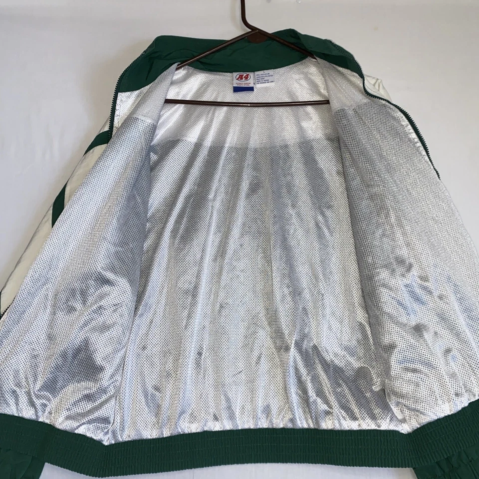 Jaqueta corta-vento masculina vintage A4 verde náilon L Coach bolsos com zíper completo - Imagem 4 de 4