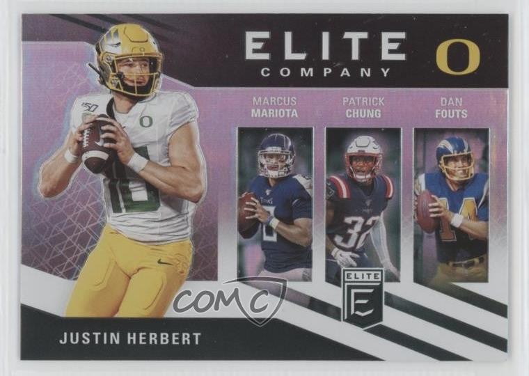 2020 Donruss Elite Company Dan Fouts Marcus Mariota Justin Herbert #4 HOF 0h6w