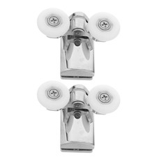 2 Sets Sliding Glass Door Wheels Bath Screen Pulley Shower Parts Bathroom