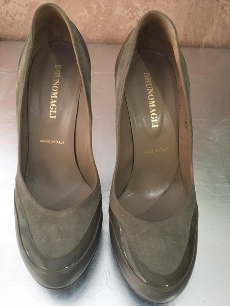 Women Bruno Magli Heels Brown Leather 37