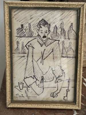 Seif Wanly , Egyptian 1906- 1979 , Flomaster paintings on Canson signed original