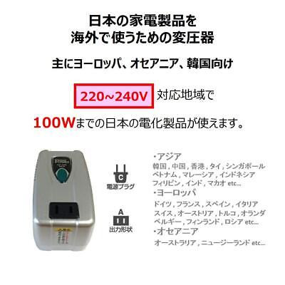 KASHIMURA NTI-1002 Voltage Converter 220V-240V to 100V 100W transformer Japan - Picture 7 of 24