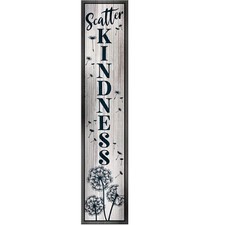 Spoontiques Kindness Welcome Porch Sign Entryway Decoration 8in W x40in H NEW
