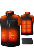 7.4V 16000mAh Battery Heated Vest for Fishing,Hunting 8hr Run Time 2X-Large Size