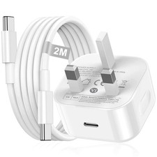 iPhone 17 16 15 Fast Charger Plug, 30W USB C Charger and 2M USBC to USBC Cable