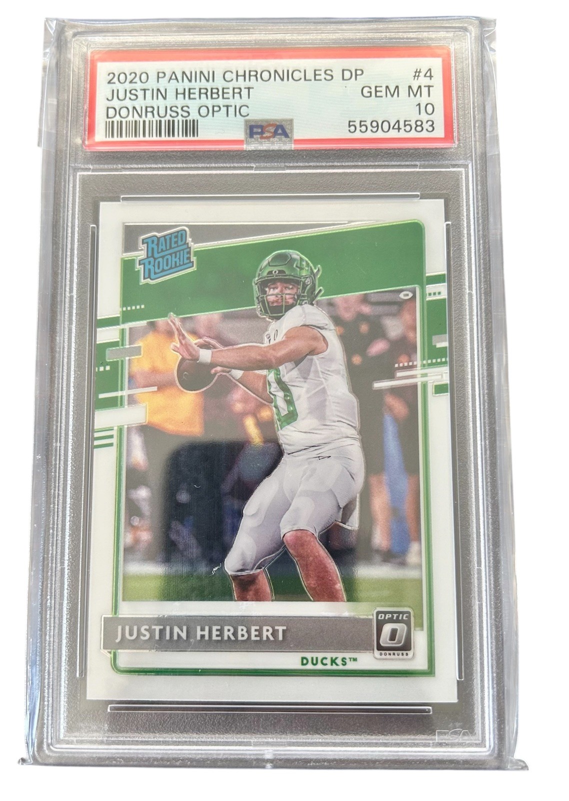 Justin Herbert Panini Chronicles Draft Picks Donruss Optic Rated Rookies #4 Base