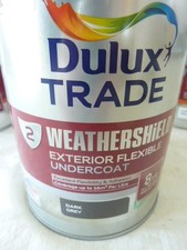Dulux Trade Weathershield Exterior Flexible Undercoat Dark Grey 1L
