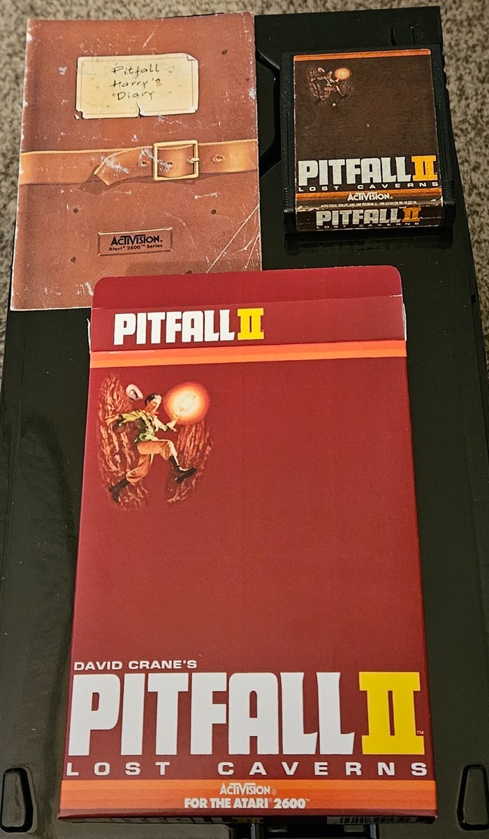 Pitfall II 2 Lost Caverns Atari 2600/2600+/7800/7800+ CIB READ