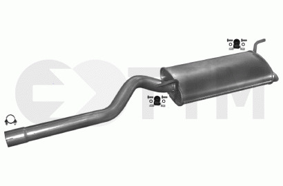 Silencieux arrière fuite échappement solution pour VW Caddy II Van 1.9 D 90cv
