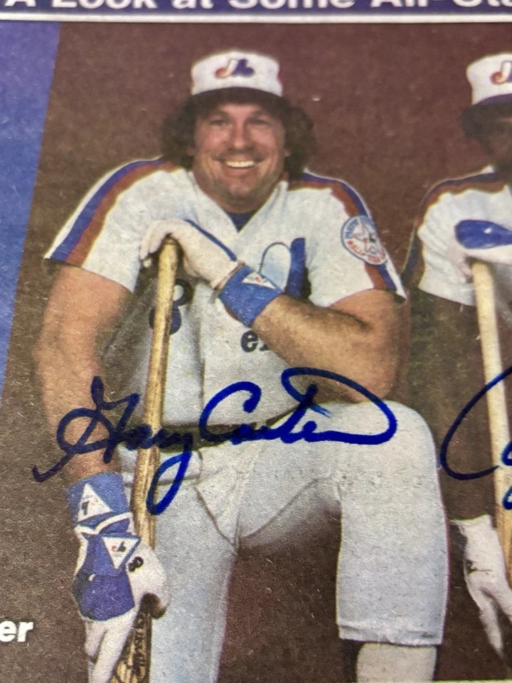 Gary Carter Andre Dawson 1982 Sporting News Signed AUTOGRAPHED Montreal Expos - Image 2 of 4