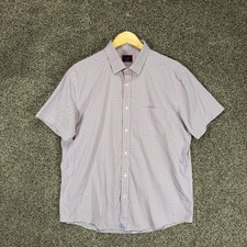 UNTUCKIT Kemmeter Shirt Mens XL Slim Fit Red Blue Plaid Performance Stretch