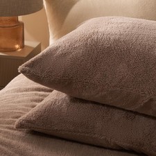 OHS Teddy Fleece Pillowcase Cover Bedding 4 x Thermal Warm Bear Sherpa Warm Soft