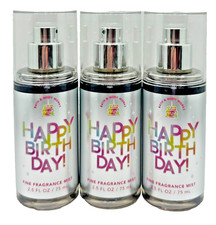 Bath  Body Works LOT of 3 Happy Birthday Vanilla Buttercream Mist Spray 2.5 oz