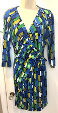 Nine West Dresses Petite 14P Geometric Wrap 26-189