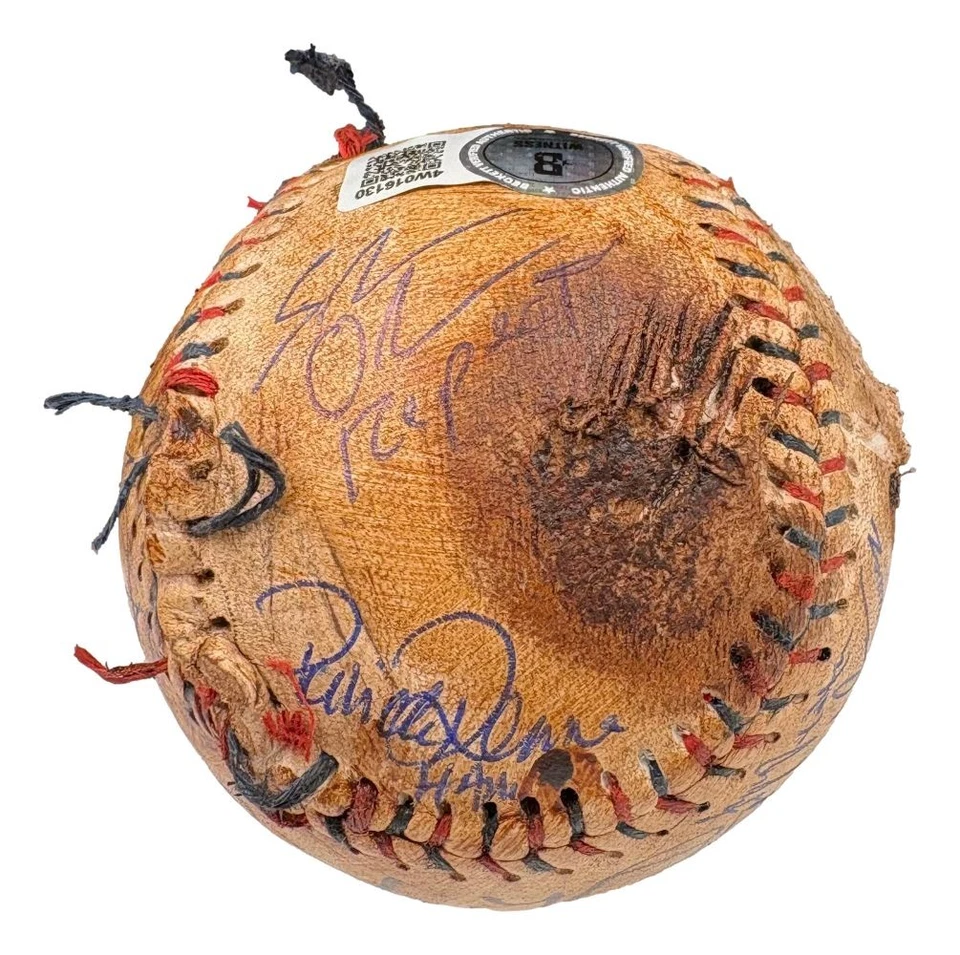 The Sandlot Cast (8) Signed Babe Ruth Replica Signed Baseball Renna Guiry BAS - Image 4 of 4