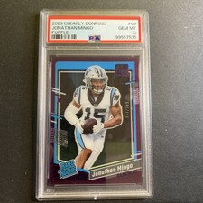 Jonathan Mingo 2023 Donruss Clearly Purple Rated Rookie /199 #69 RC PSA 10