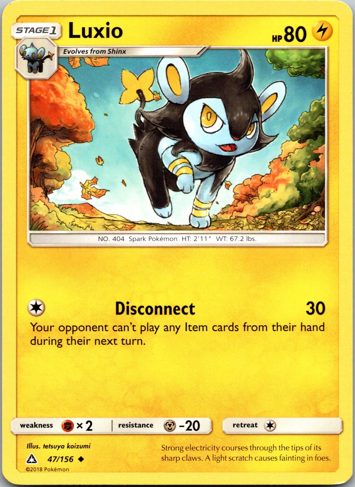 Luxio 47/156 UC Ultra Prism Pokemon Lightly Played