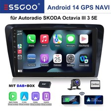 32G DAB+ Android14 Autoradio CarPlay GPS Navi Für SKODA Octavia 3 III 5E 2013-18