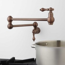 Signature Hardware VIVAN RETRACTABLE WALL-MOUNT POT FILLER - Oil Rubbed Bronze