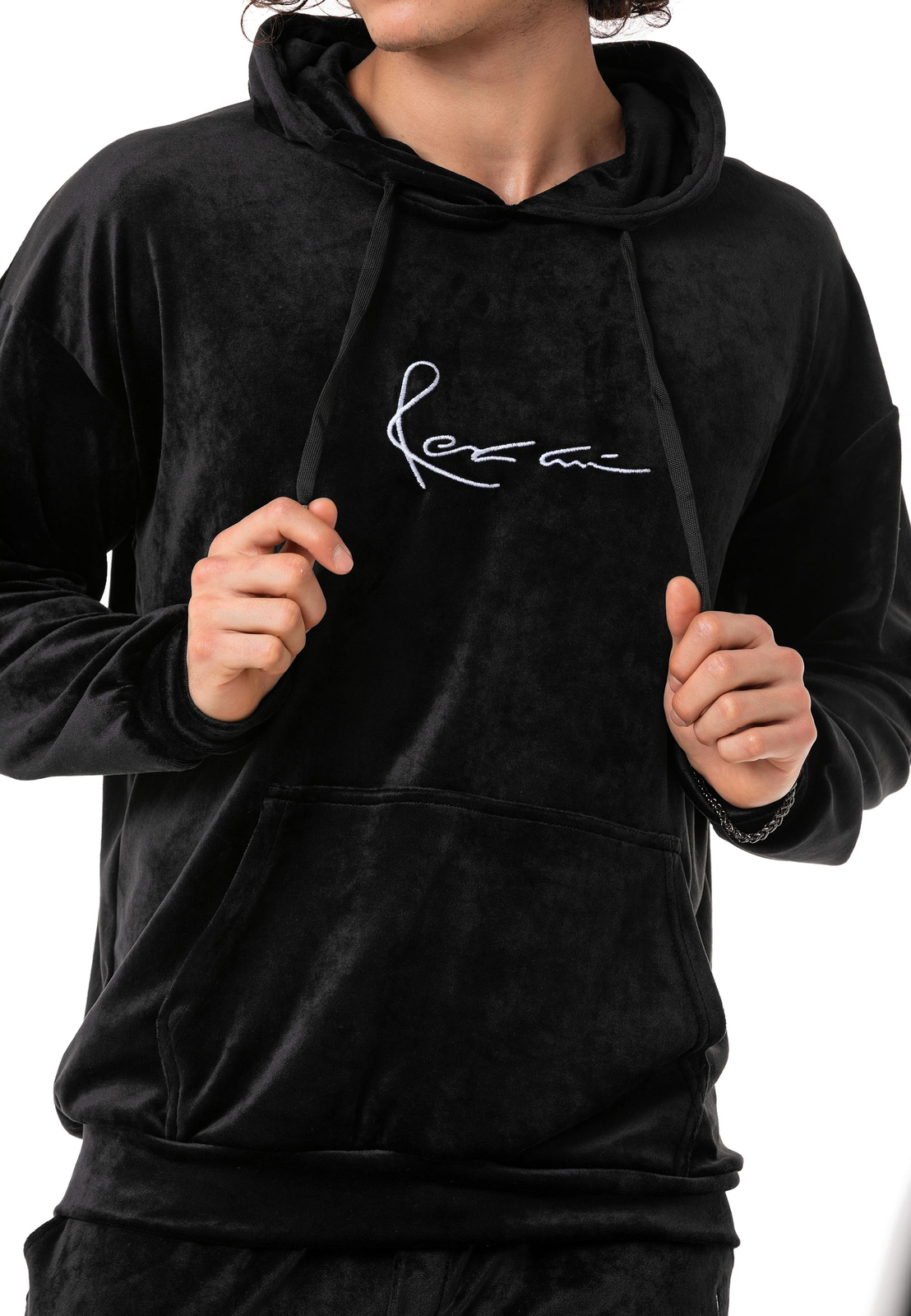 Redbridge Men's Pullover Velour Signature Hoodie Sweatshirt image 6