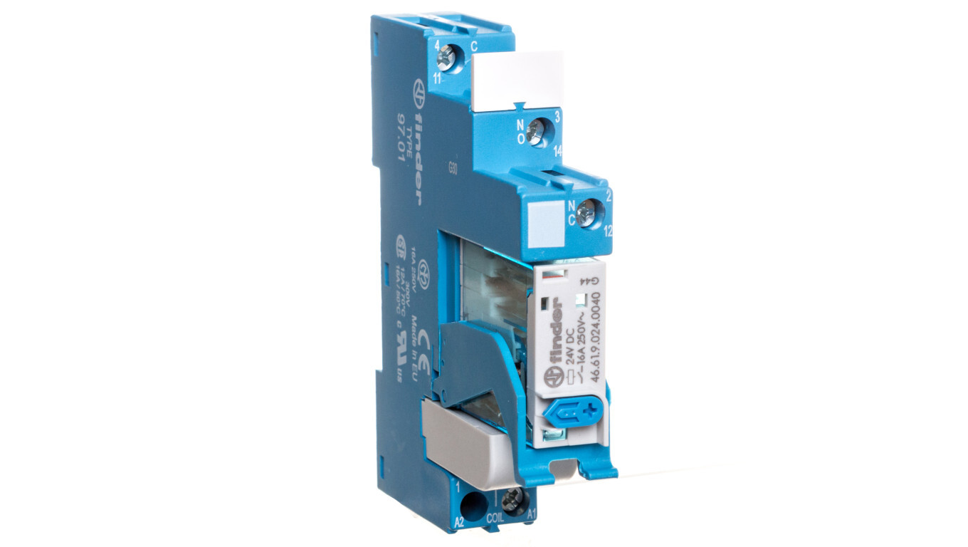 Interface Relay 4C Series 16A 24V DC 1W Finder 4C.01.9.024.0050SPA /T2UK
