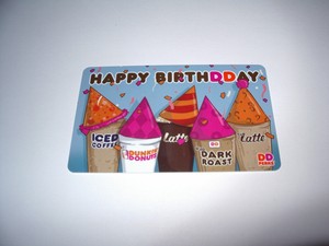 Image Is Loading 1 New Dunkin Donuts Happy Birthday Gift Cards