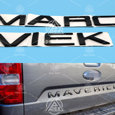 #ad 3D Rear Tailgate Insert Letters Emblems Fits For 2022 2024 Maverick Matte Black $18.99