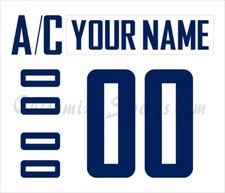 Utica Comets Customized Number Kit For 2013-2018 Away White Uniform