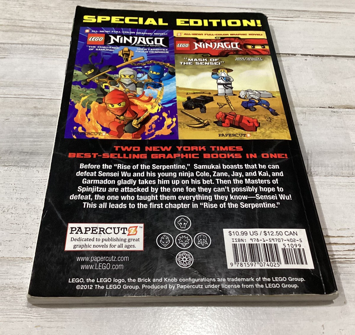 Lego Ninjago Novel Special Edition 2012 Masters of Spinjitsu #1 by