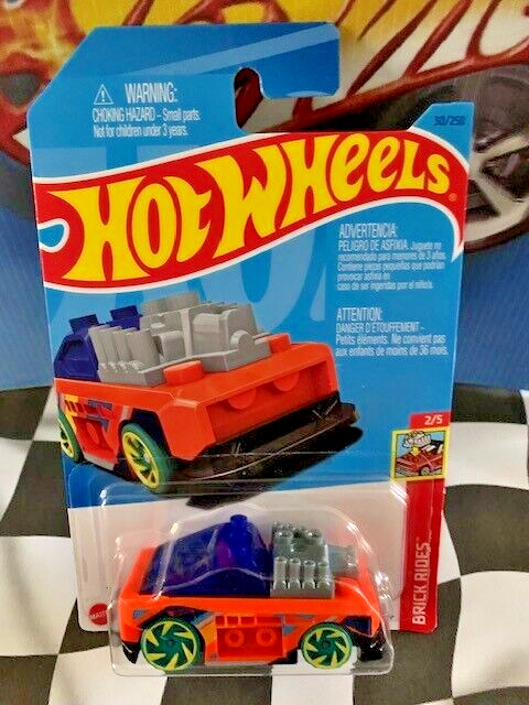 Hot Wheels 2023 HW Brick Rides 2/5 030 Custom Small Block Orange RA6